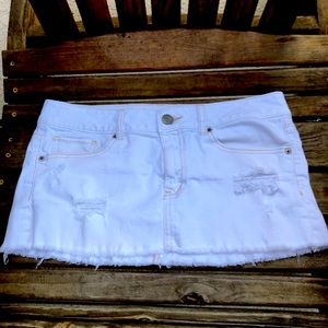 American Eagle Outfitters White Denim Skirt